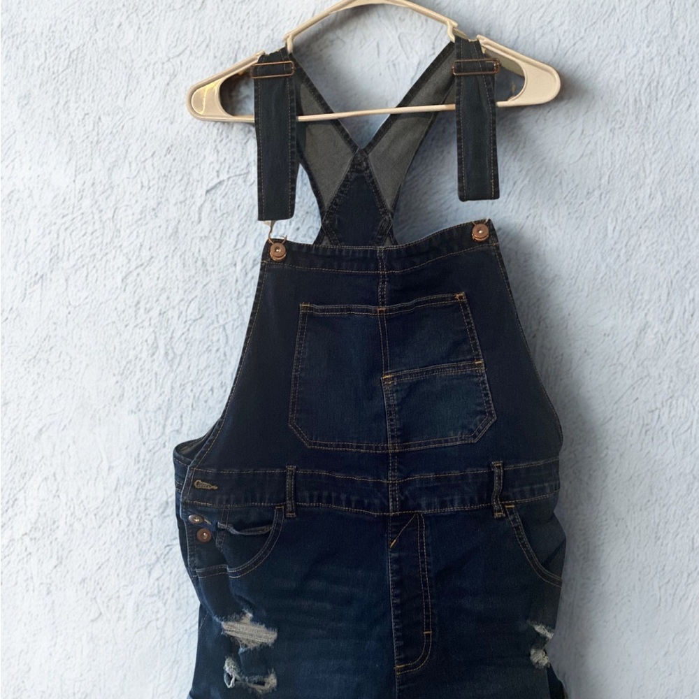 No Boundaries Dark Blue Women's Jeans Overalls
